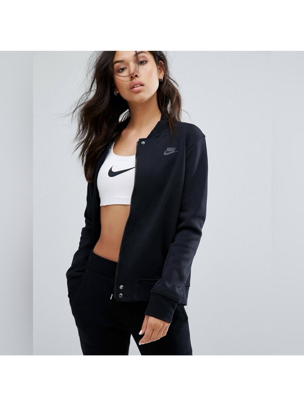 NEW Nike Tech Black Destroyer Jacket Full Zip Women's Small 835544-010